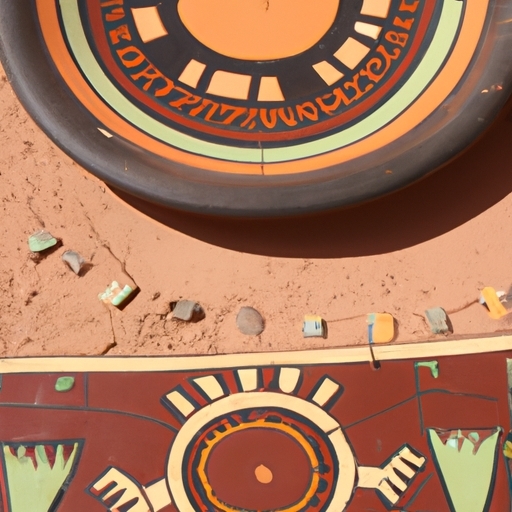 Pueblo pottery rug